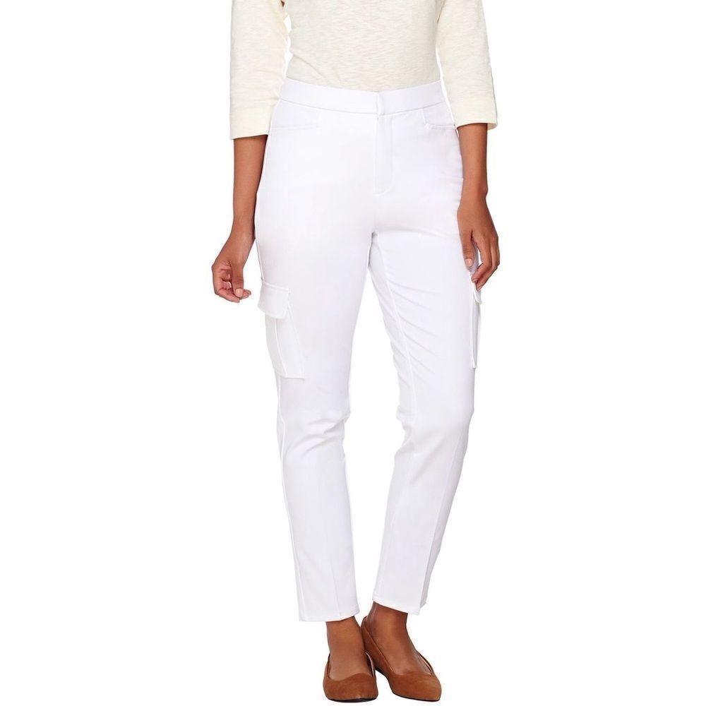 Isaac Mizrahi Petite 24/7 Stretch Cargo Ankle Pant